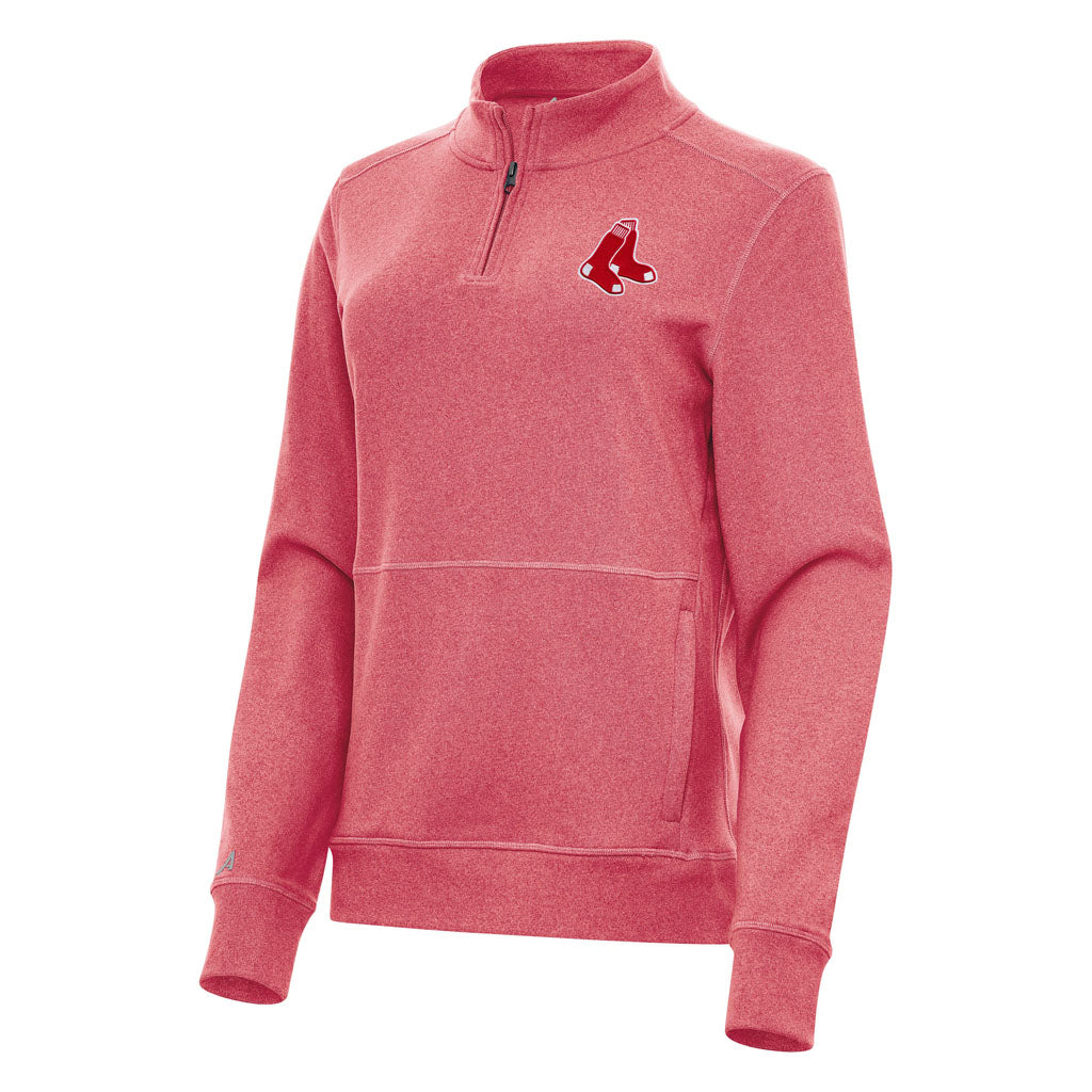 MLB Boston Red Sox Women's Antigua Crush 1/4 Zip Pullover Jacket