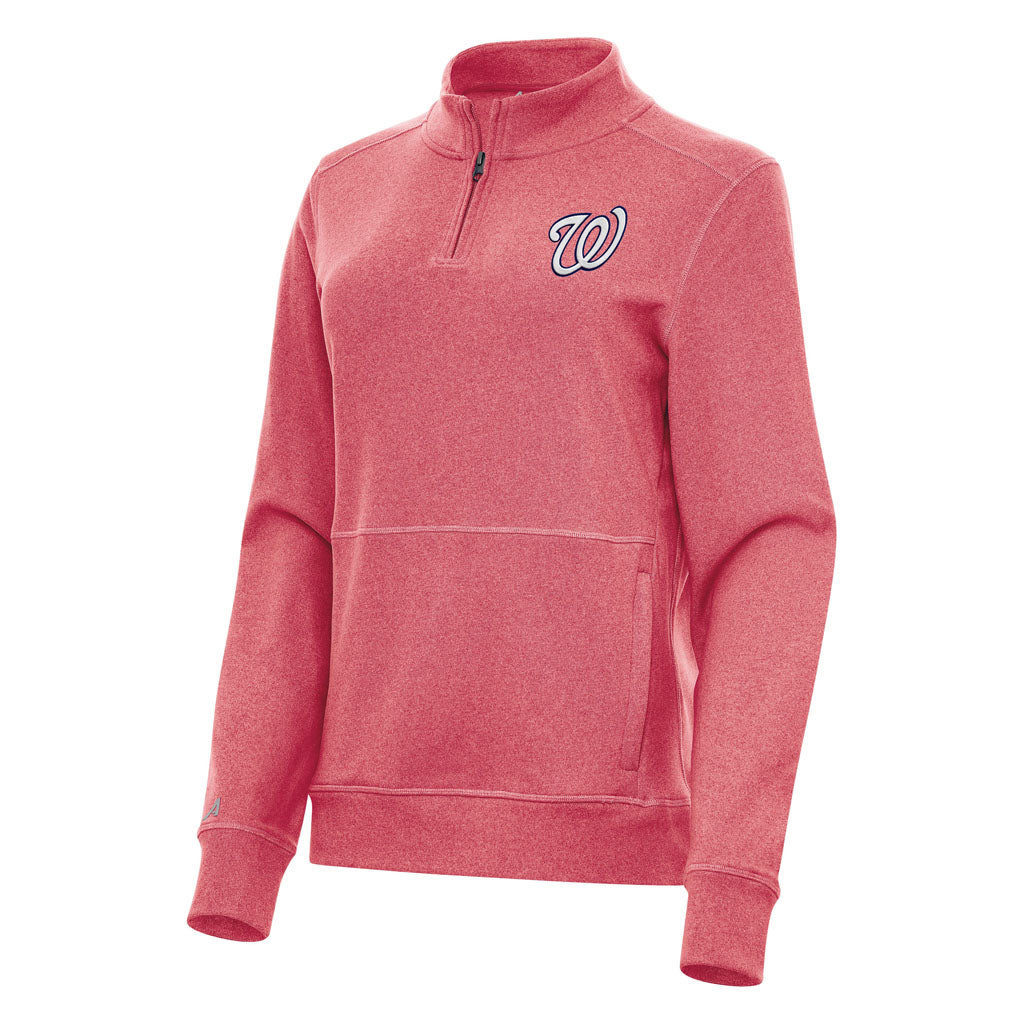 MLB Washington Nationals Women's Antigua Crush 1/4 Zip Pullover Jacket