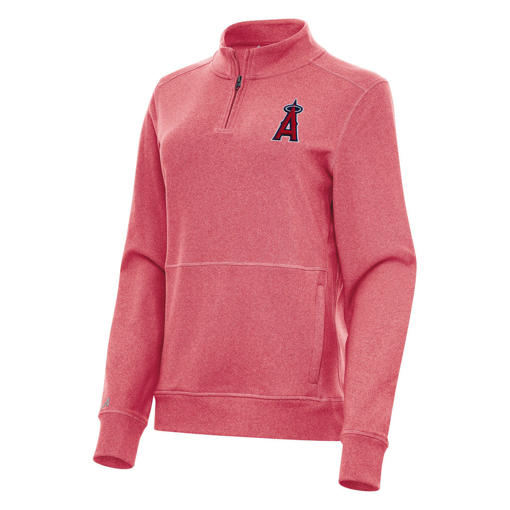 MLB Los Angeles Angels Women's Antigua Crush 1/4 Zip Pullover Jacket