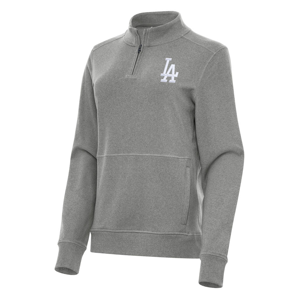 MLB Los Angeles Dodgers Women's Antigua Crush 1/4 Zip Pullover Jacket