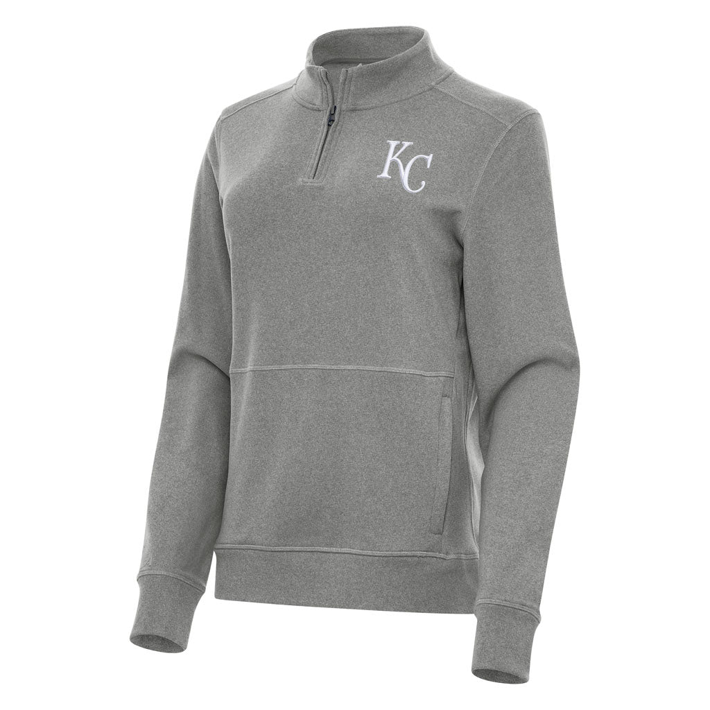 MLB Kansas City Royals Women's Antigua Crush 1/4 Zip Pullover Jacket