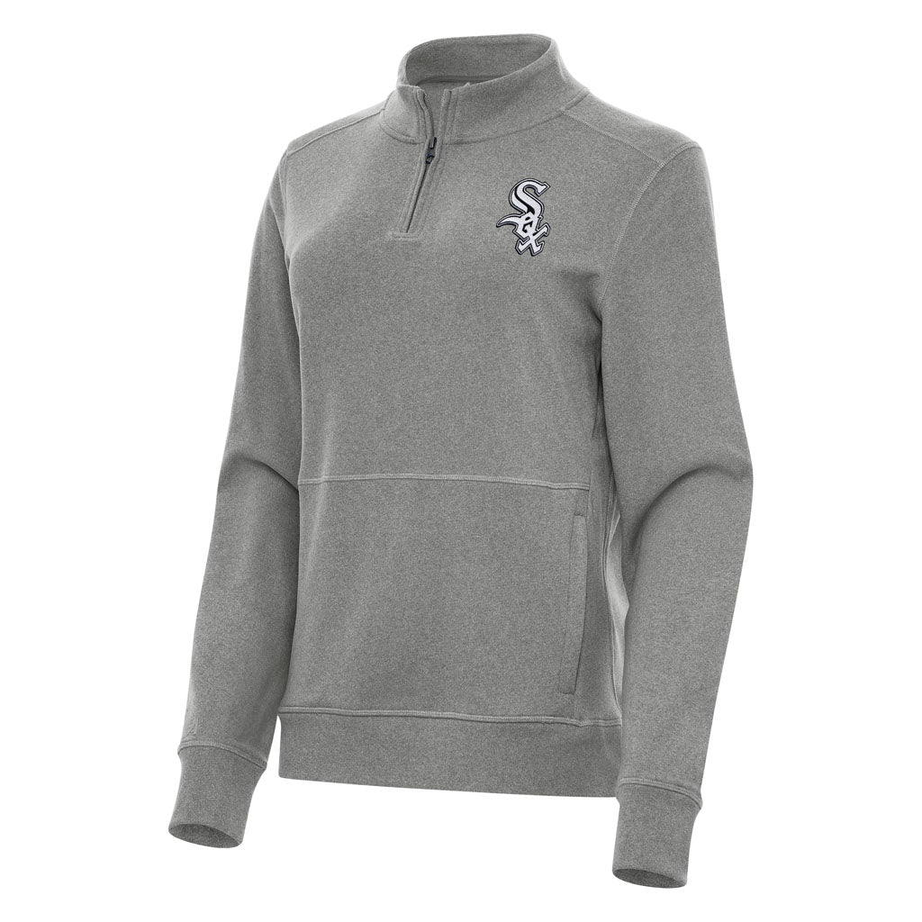 MLB Chicago White Sox Women's Antigua Crush 1/4 Zip Pullover Jacket