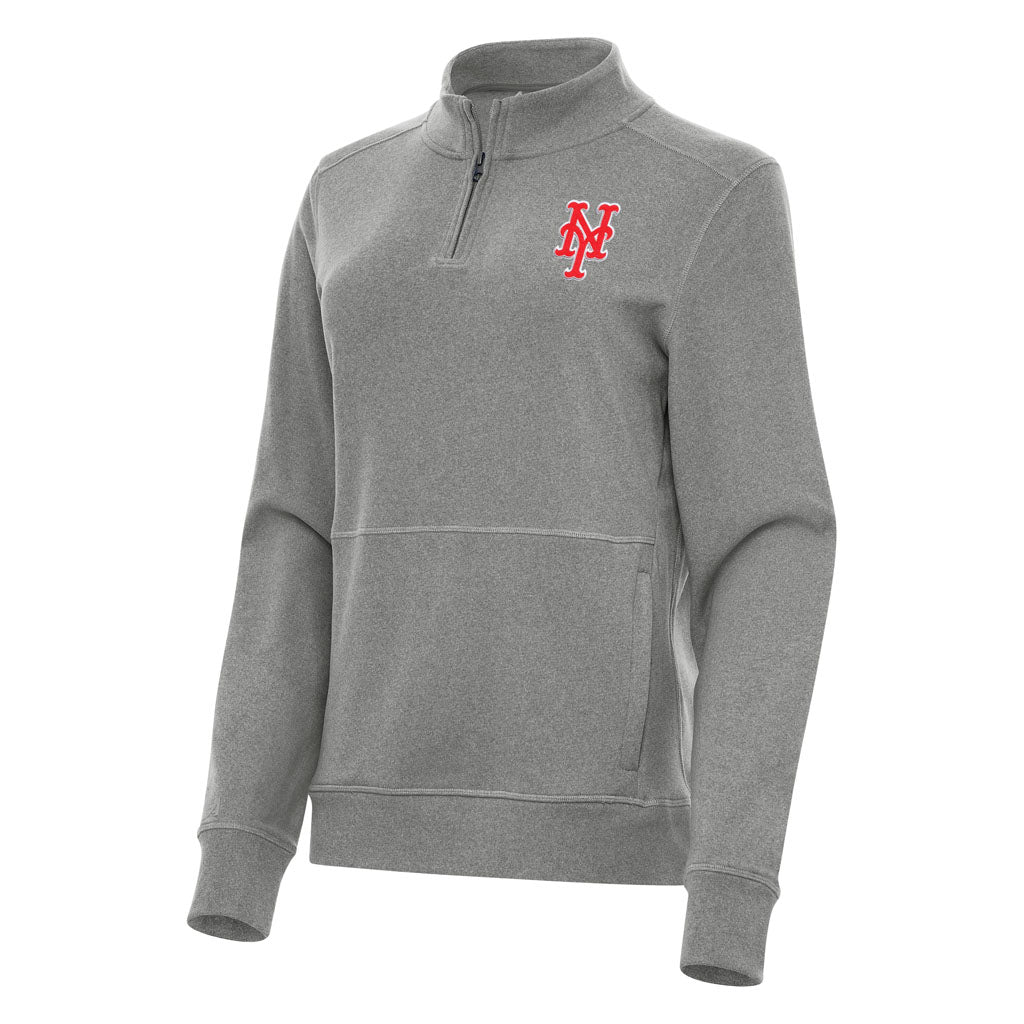MLB New York Mets Women's Antigua Crush 1/4 Zip Pullover Jacket