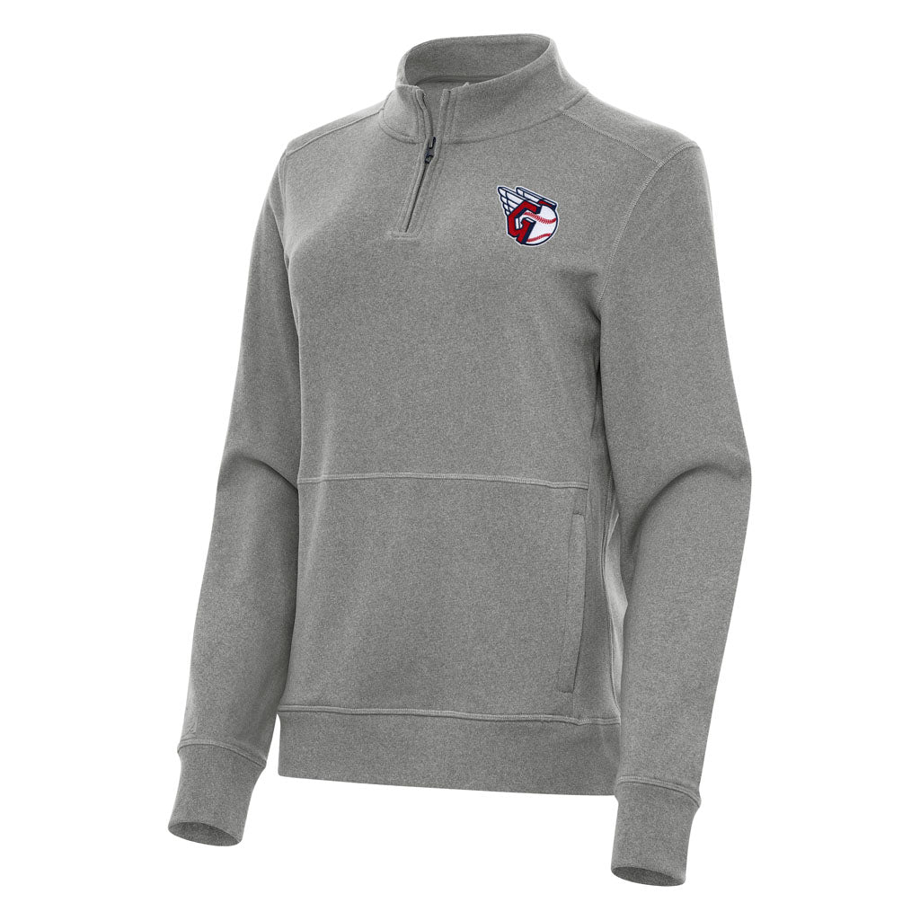 MLB Cleveland Guardians Women's Antigua Crush 1/4 Zip Pullover Jacket