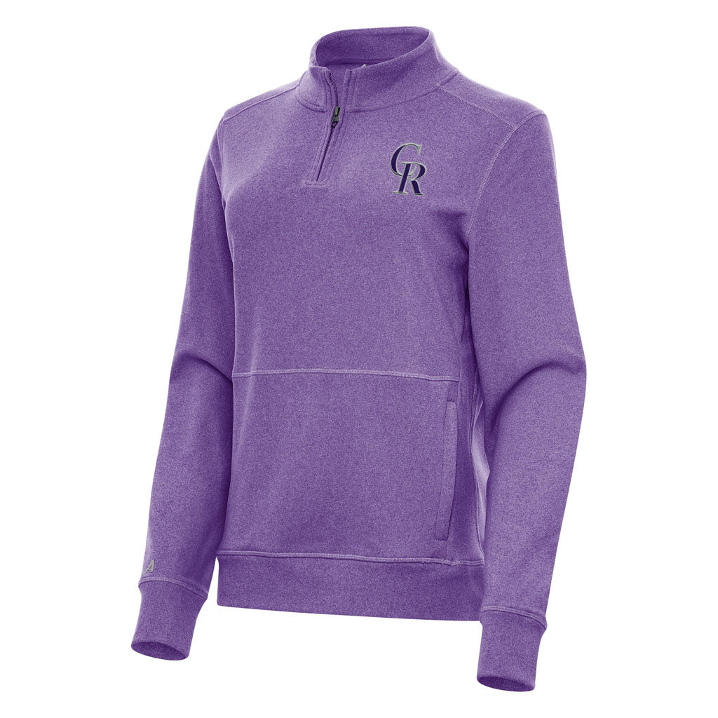 MLB Colorado Rockies Women's Antigua Crush 1/4 Zip Pullover Jacket