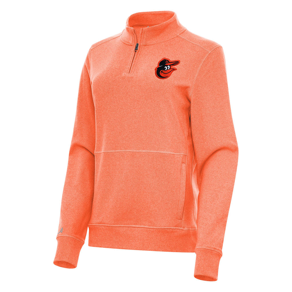 MLB Baltimore Orioles Women's Antigua Crush 1/4 Zip Pullover Jacket