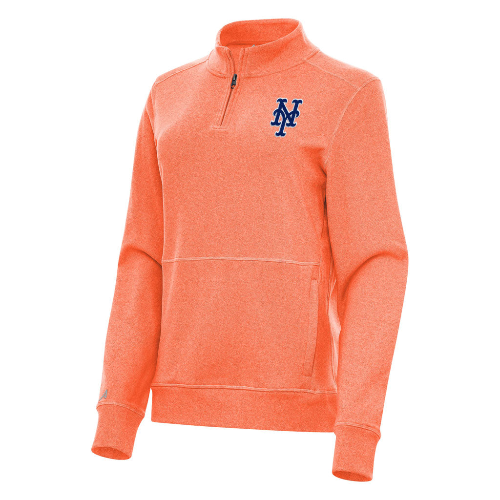 MLB New York Mets Women's Antigua Crush 1/4 Zip Pullover Jacket
