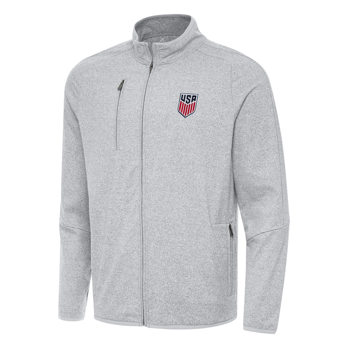 USMNT National Team Antigua Men's Hold-Up Jacket - Heather Gray