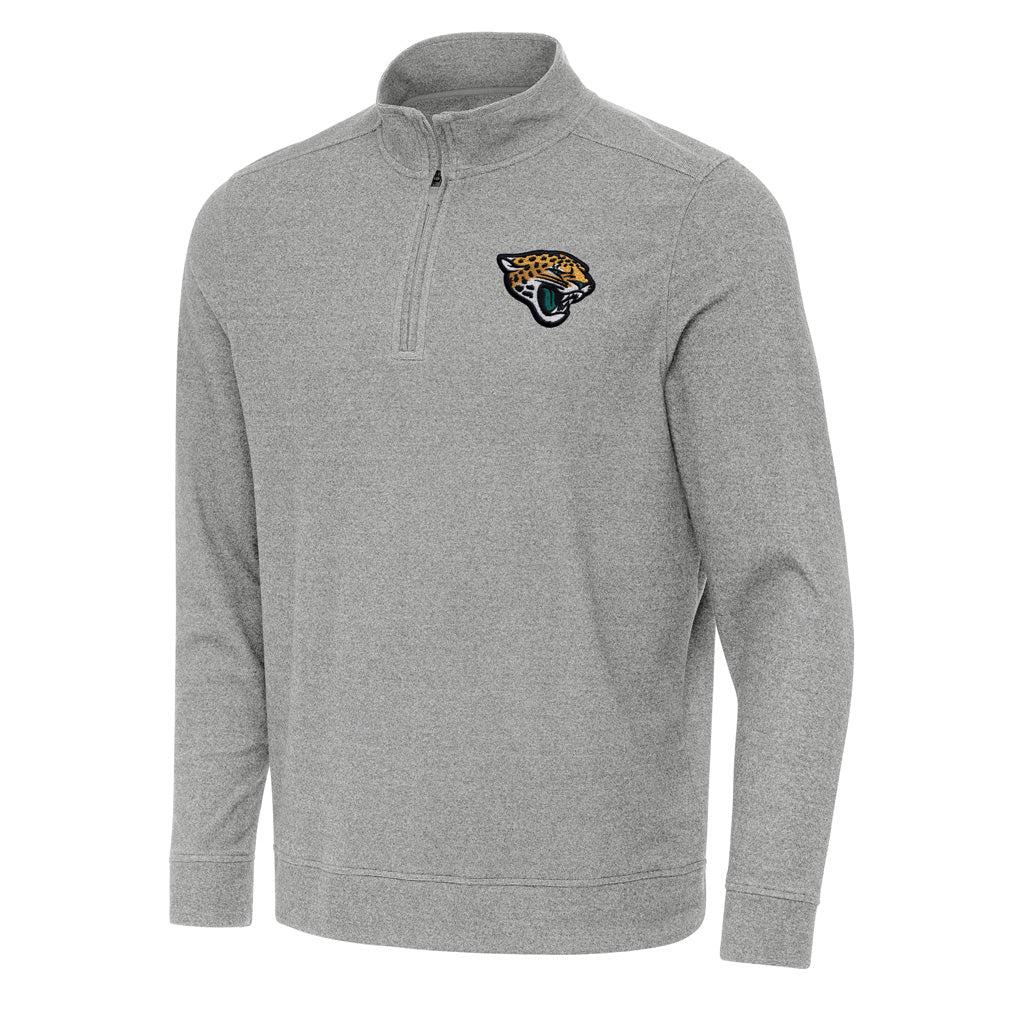 NFL Jacksonville Jaguars Antigua Subtle 1/4 Zip Pullover Jacket - Heather gray