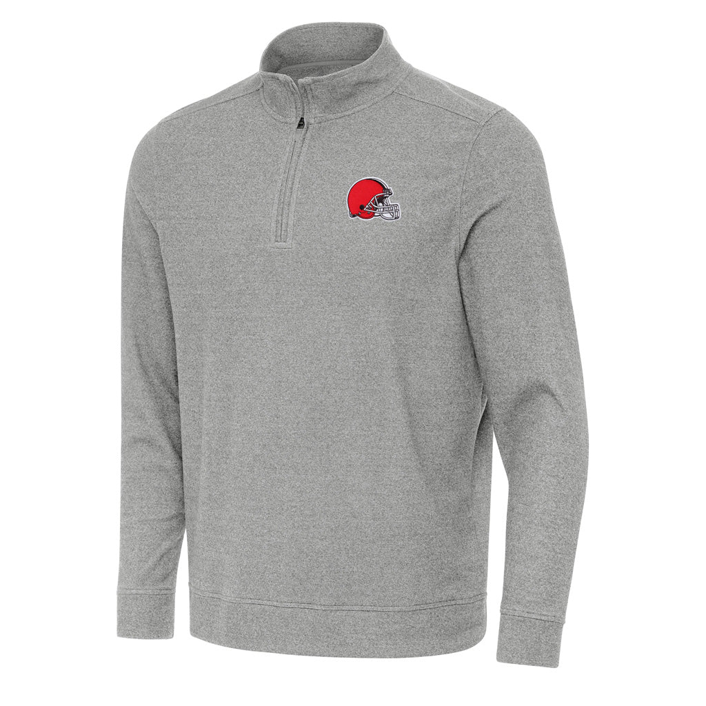 NFL Cleveland Browns Antigua Subtle 1/4 Zip Pullover Jacket - Heather gray