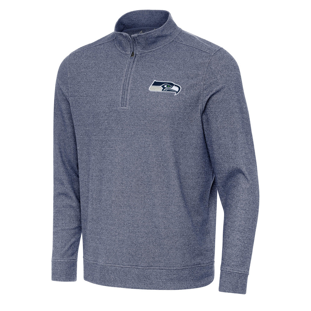 NFL Seattle Seahawks Antigua Subtle 1/4 Zip Pullover Jacket - Navy