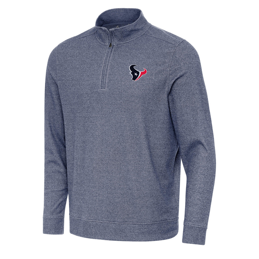 NFL Houston Texans Antigua Subtle 1/4 Zip Pullover Jacket - Navy