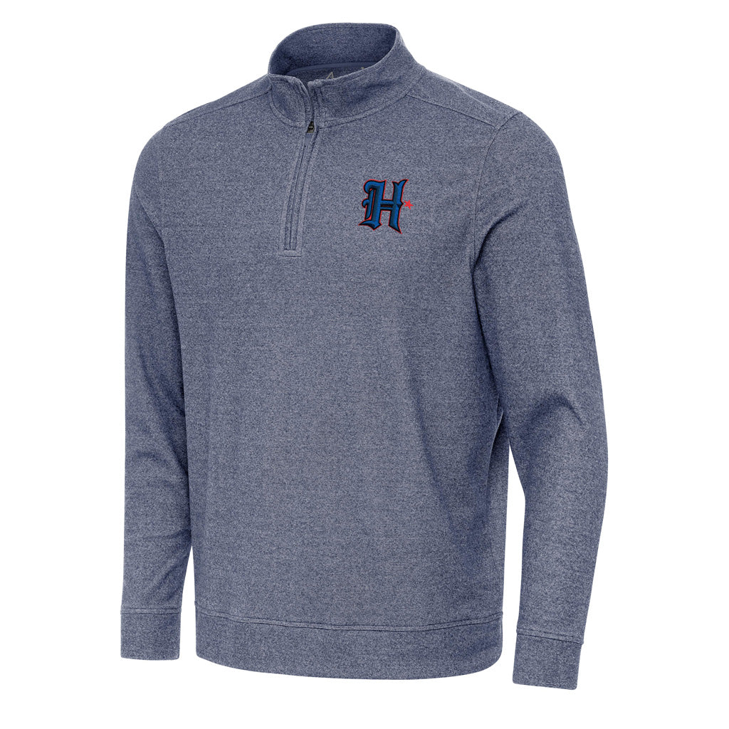 NFL Houston Texans Antigua Alternate Subtle 1/4 Zip Pullover Jacket - Navy