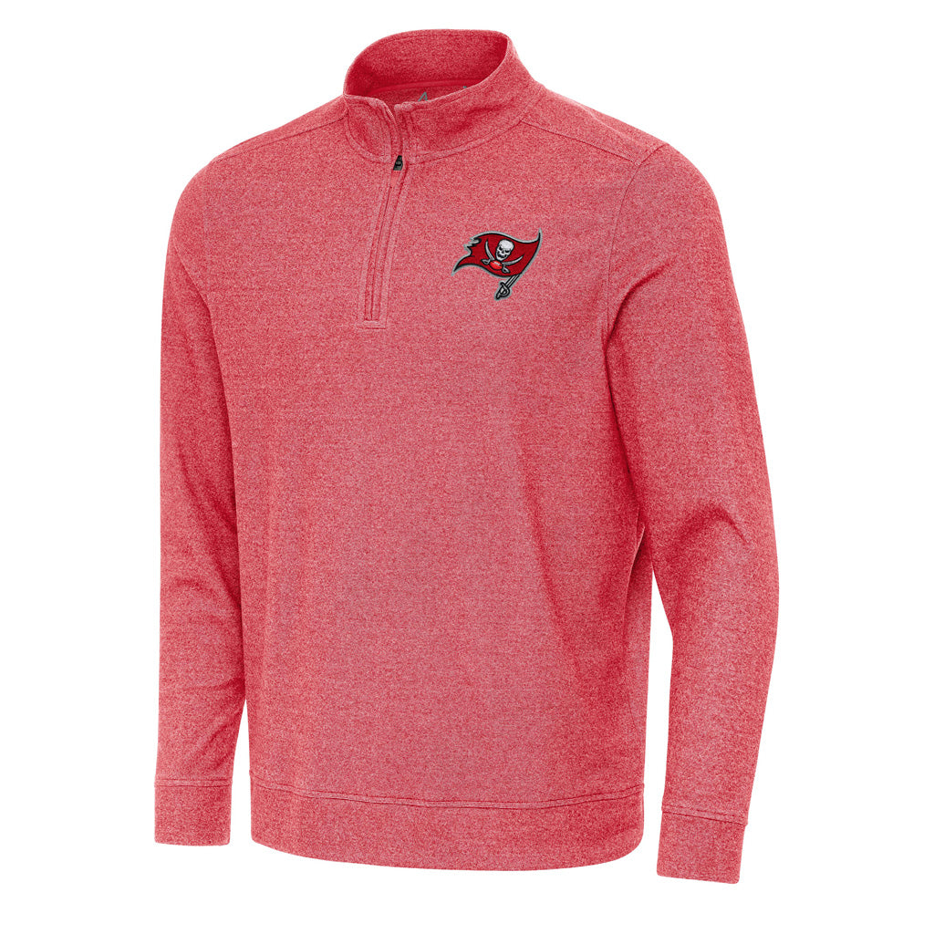 NFL Tampa Bay Buccaneers Antigua Subtle 1/4 Zip Pullover Jacket - Red