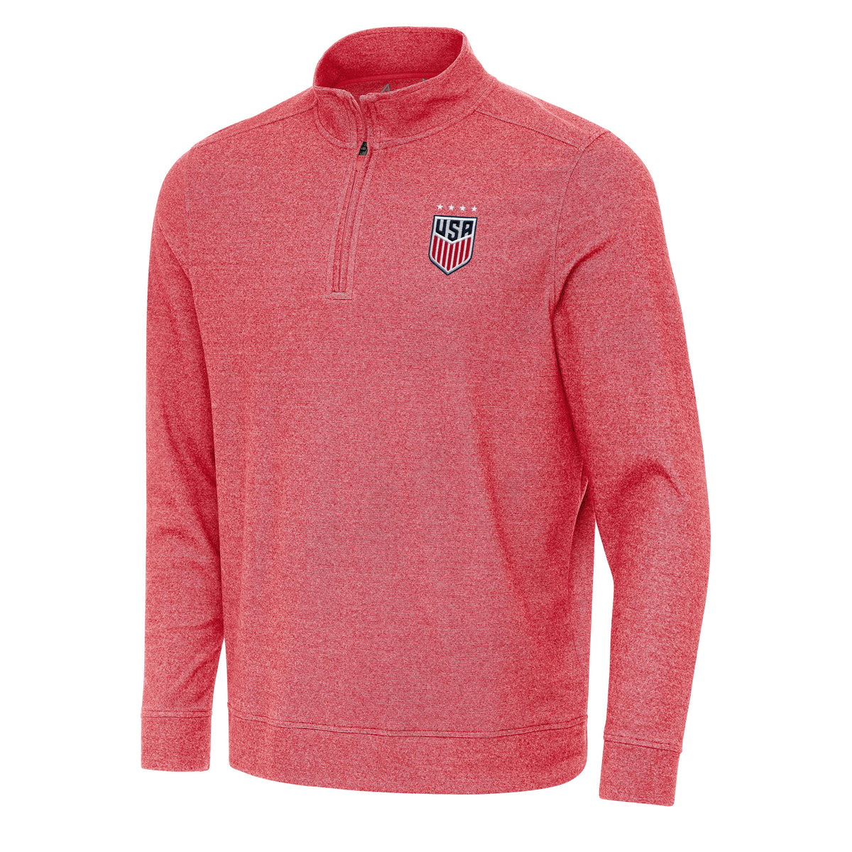 USWNT National Team Antigua Men's Subtle 1/4 Zip Pullover - Red