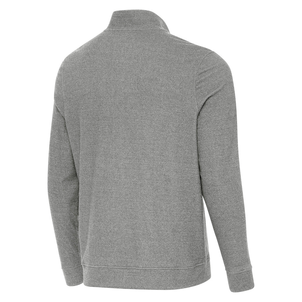 NFL Miami Dolphins Antigua Subtle 1/4 Zip Pullover Jacket - Heather black