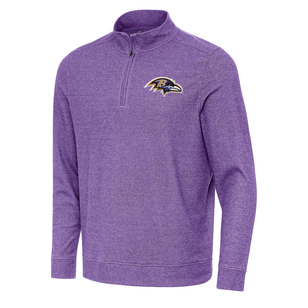 NFL Baltimore Ravens Antigua Subtle 1/4 Zip Pullover Jacket - Purple