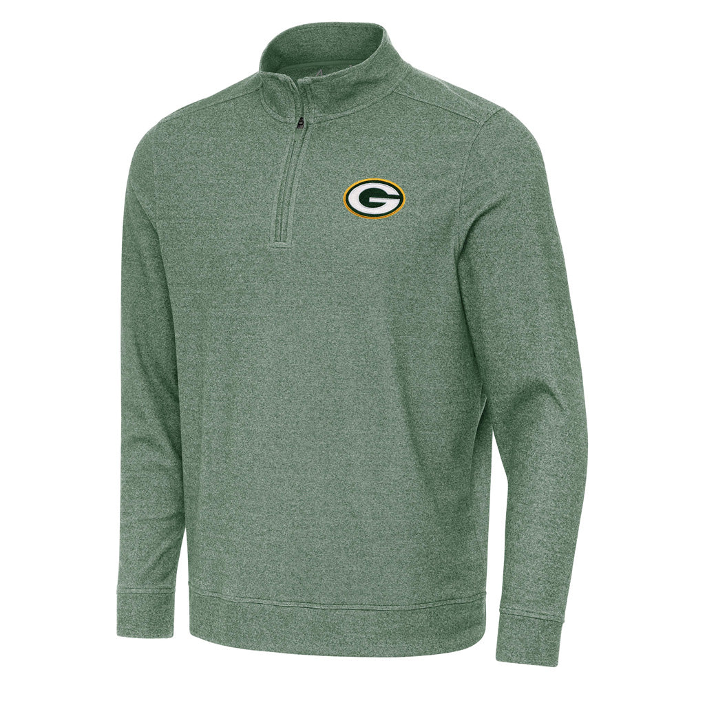 NFL Green Bay Packers Antigua Subtle 1/4 Zip Pullover Jacket - Green