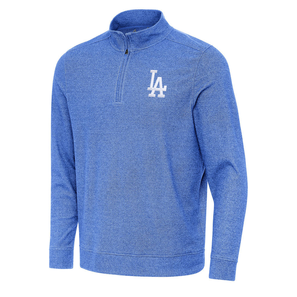 MLB Los Angeles Dodgers Antigua Subtle 1/4 Zip Pullover Jacket - Blue