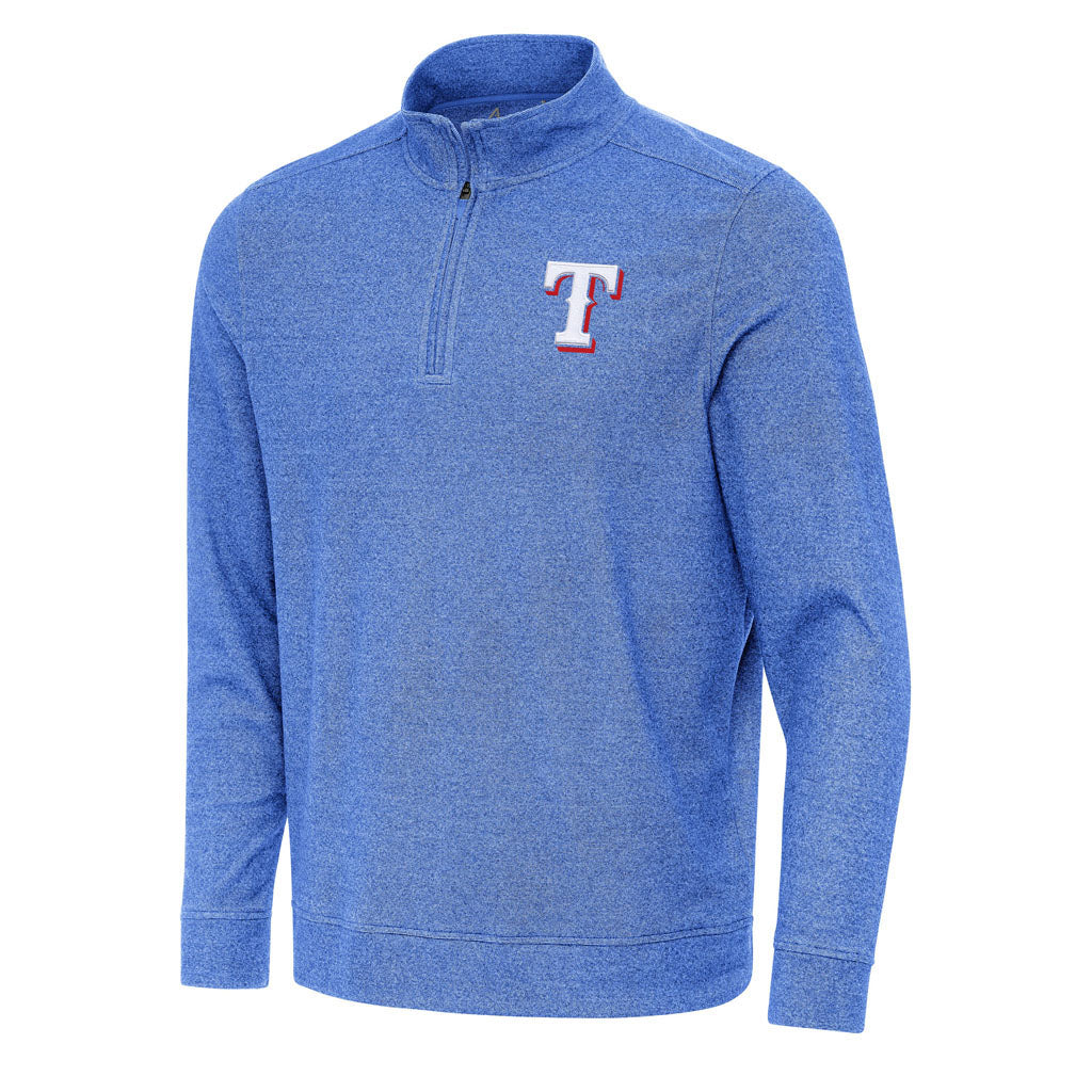 MLB Texas Rangers Antigua Subtle 1/4 Zip Pullover Jacket - Blue