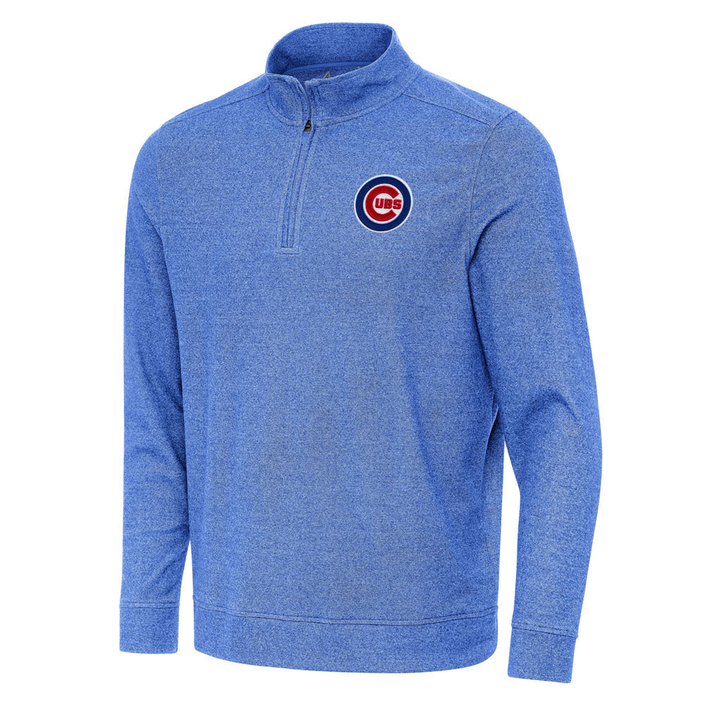 MLB Chicago Cubs Antigua Subtle 1/4 Zip Pullover Jacket - Blue