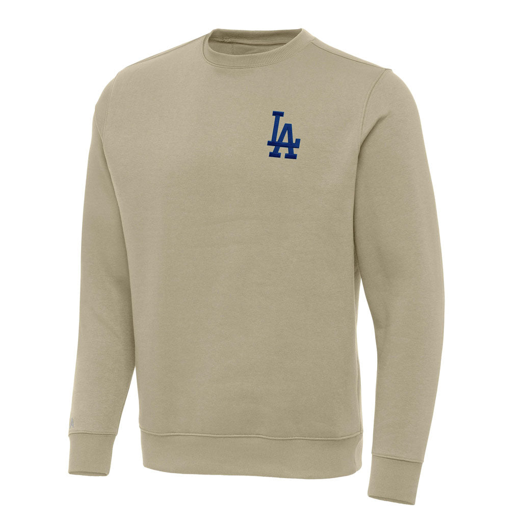 MLB Los Angeles Dodgers Antigua Victory Crewneck Sweater - Khaki
