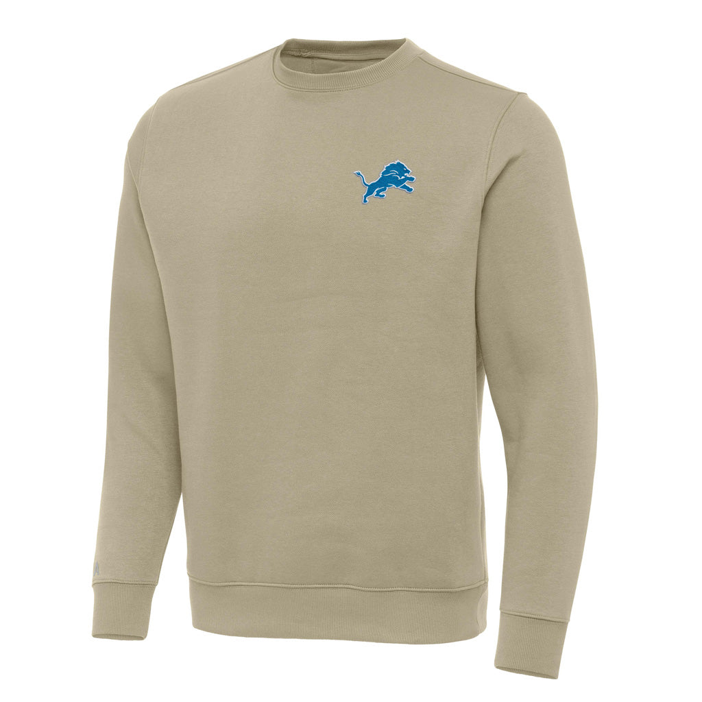 NFL Detroit Lions Antigua Victory Crewneck Sweater - Khaki