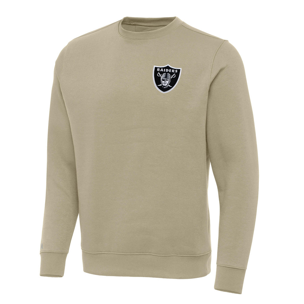 NFL Las Vegas Raiders Antigua Victory Crewneck Sweater - Khaki
