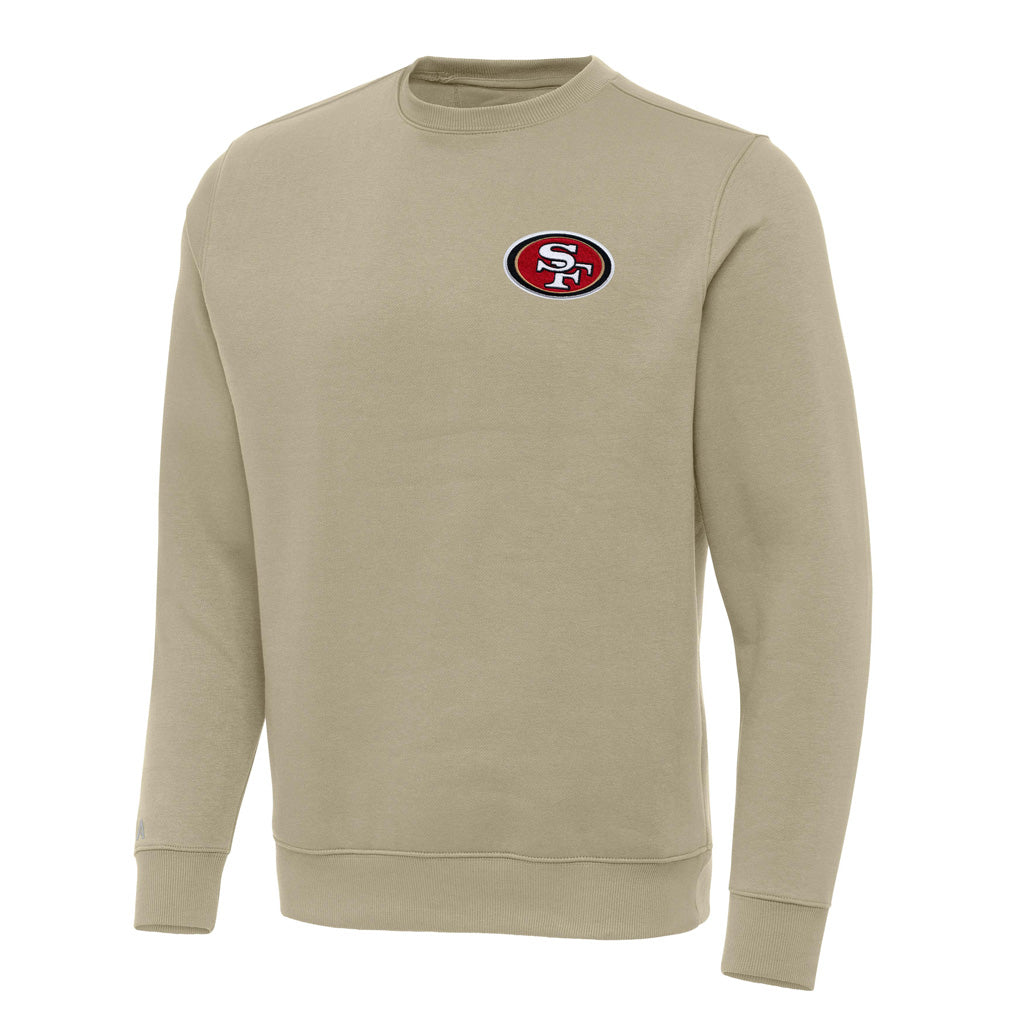 NFL San Francisco 49ers Antigua Victory Crewneck Sweater - Khaki