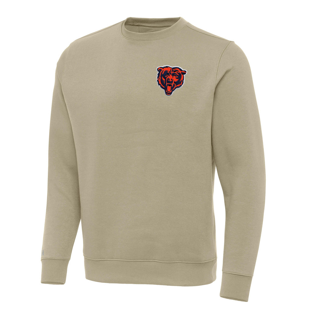 NFL Chicago Bears Antigua Alternate Victory Crewneck Sweater - Khaki