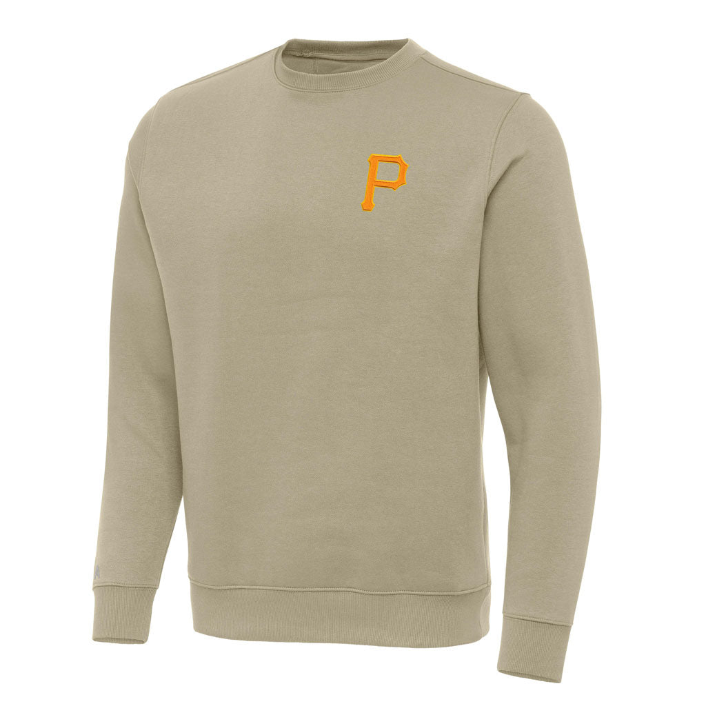 MLB Pittsburgh Pirates Antigua Victory Crewneck Sweater - Khaki