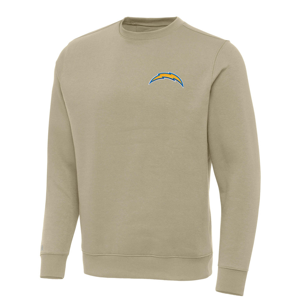 NFL Los Angeles Chargers Antigua Victory Crewneck Sweater - Khaki