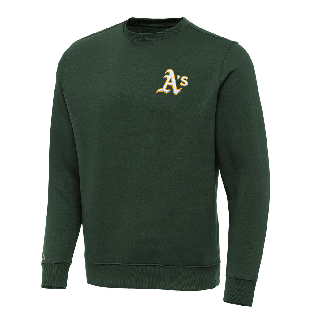 MLB Athletics Antigua Victory Crewneck Sweater - Green