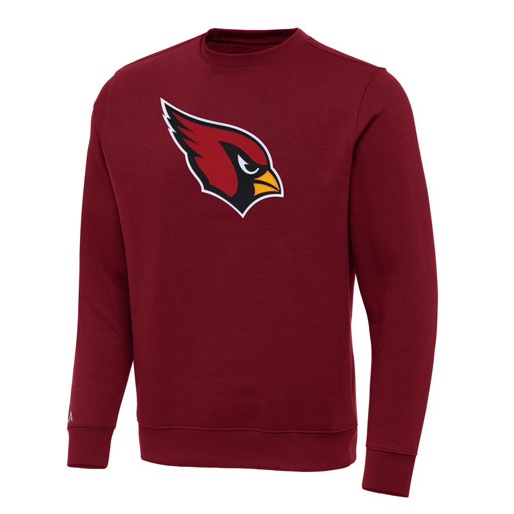 NFL Arizona Cardinals Antigua Full Front Victory Crewneck Sweater - Red