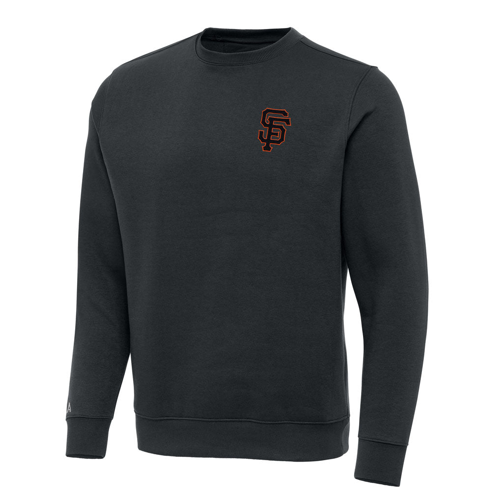 MLB San Francisco Giants Antigua Victory Crewneck Sweater - Charcoal