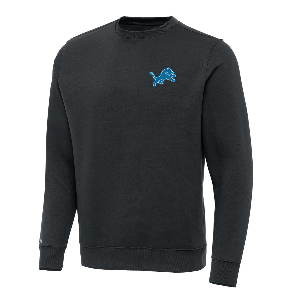 NFL Detroit Lions Antigua Victory Crewneck Sweater - Charcoal