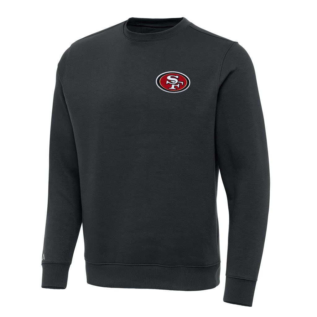 NFL San Francisco 49ers Antigua Victory Crewneck Sweater - Charcoal