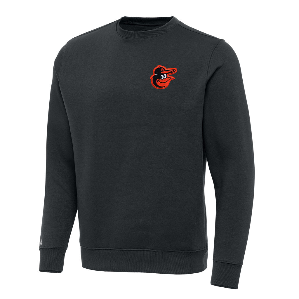 MLB Baltimore Orioles Antigua Victory Crewneck Sweater - Charcoal