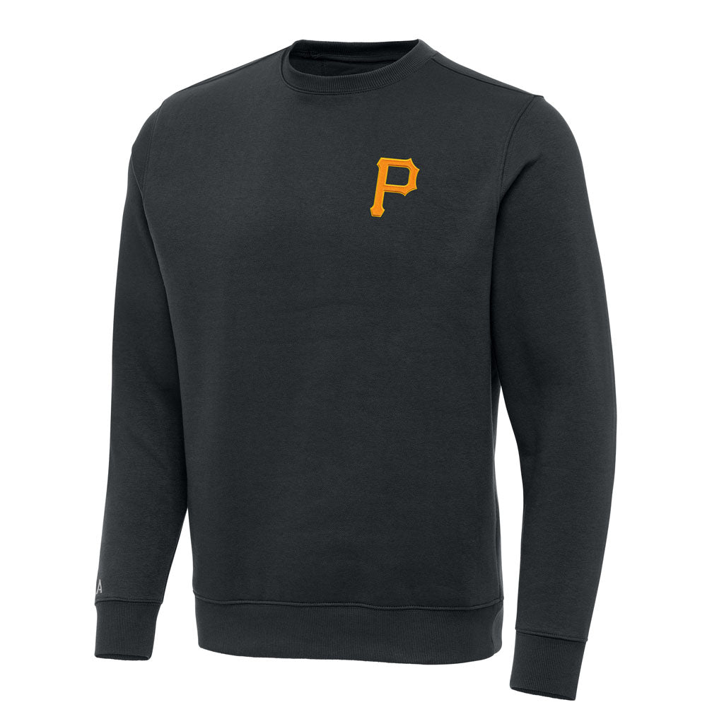 MLB Pittsburgh Pirates Antigua Victory Crewneck Sweater - Charcoal