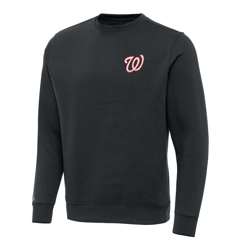 MLB Washington Nationals Antigua Victory Crewneck Sweater - Charcoal