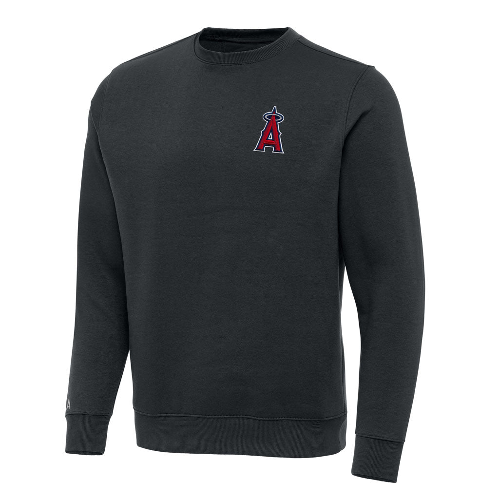 MLB Los Angeles Angels Antigua Victory Crewneck Sweater - Charcoal