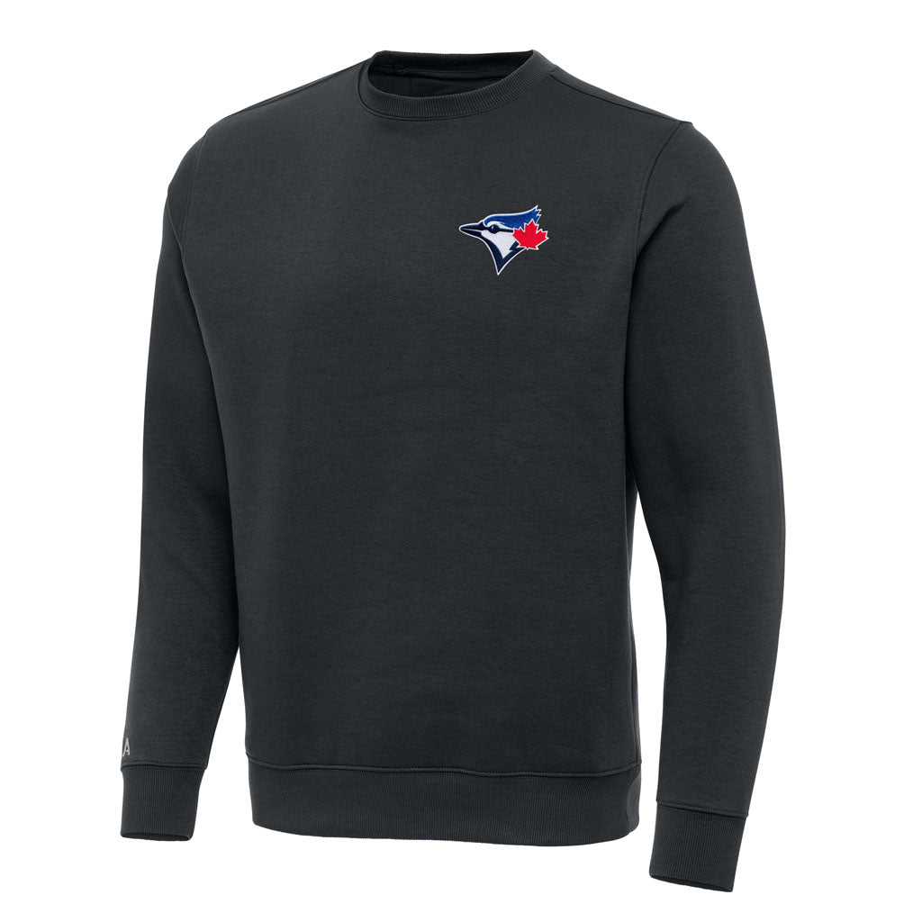 MLB Toronto Blue Jays Antigua Victory Crewneck Sweater - Charcoal