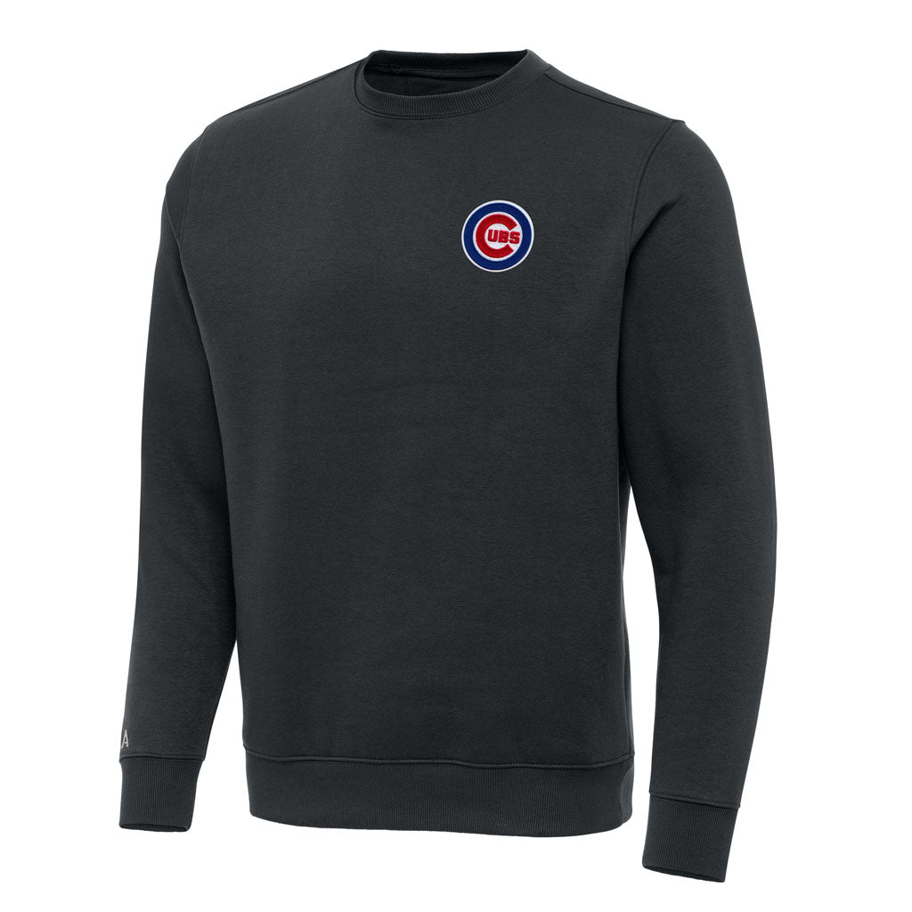 MLB Chicago Cubs Antigua Victory Crewneck Sweater - Charcoal