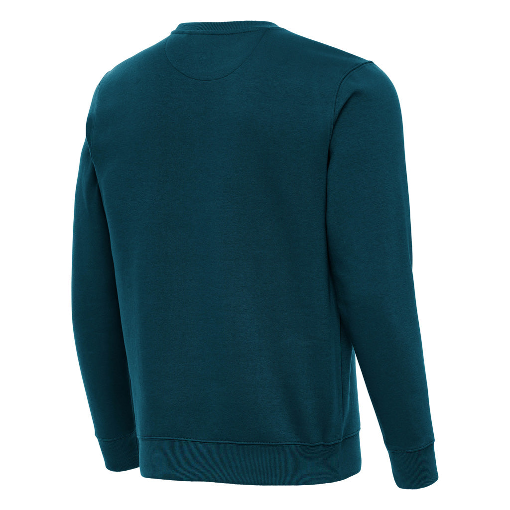 NFL Philadelphia Eagles Antigua Full Front Victory Crewneck Sweater - Teal