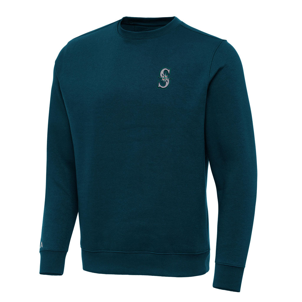 MLB Seattle Mariners Antigua Victory Crewneck Sweater - Teal