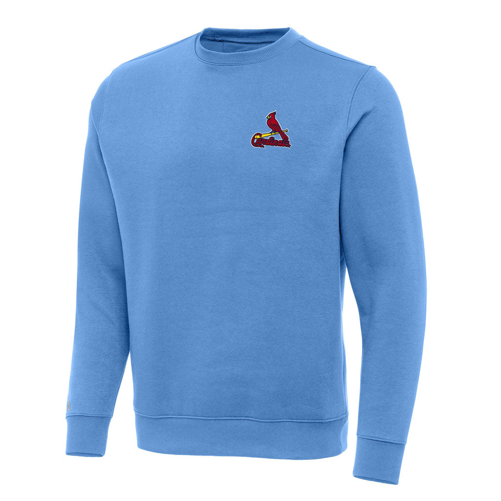 MLB St. Louis Cardinals Antigua Victory Crewneck Sweater - Light blue