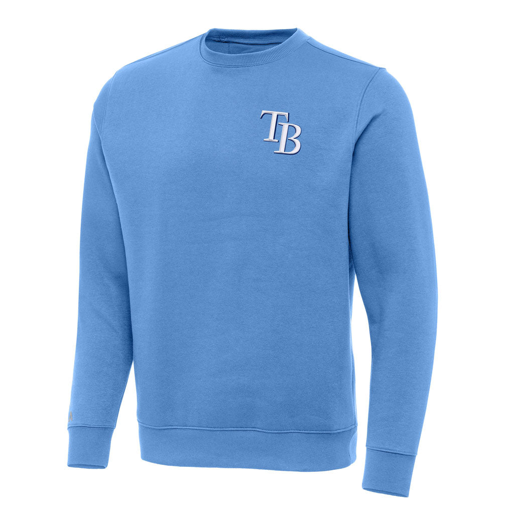 MLB Tampa Bay Rays Antigua Victory Crewneck Sweater - Light blue