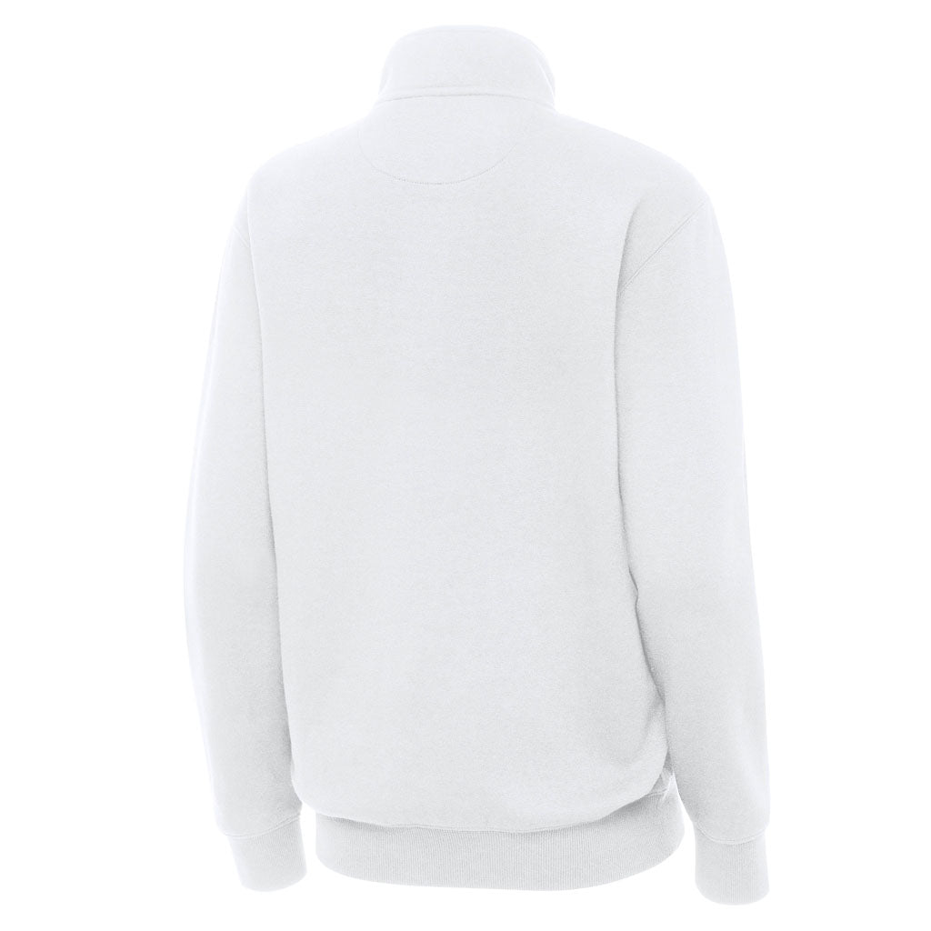 NFL Miami Dolphins Women's Antigua Victory 1/4 Zip Pullover Jacket - White