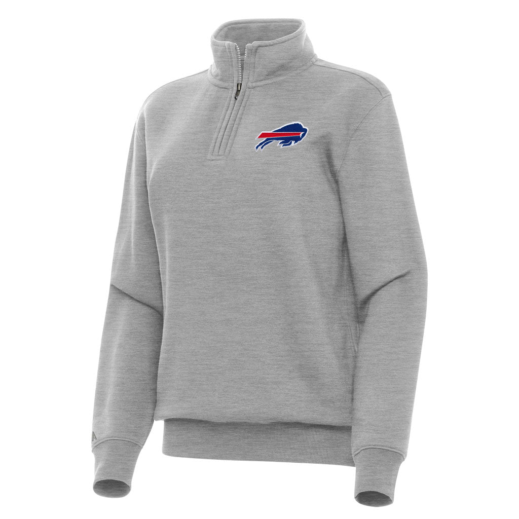NFL Buffalo Bills Women's Antigua Victory 1/4 Zip Pullover Jacket - Heather gray