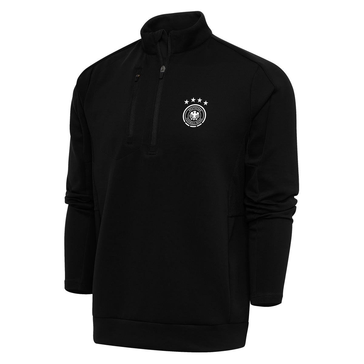 Germany National Team Antigua Men's Genesis 1/4 Zip Pullover - Black